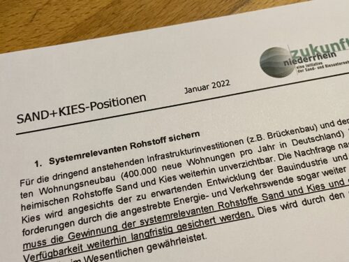 Klare Positionen in der aktuellen Kies-Diskussion